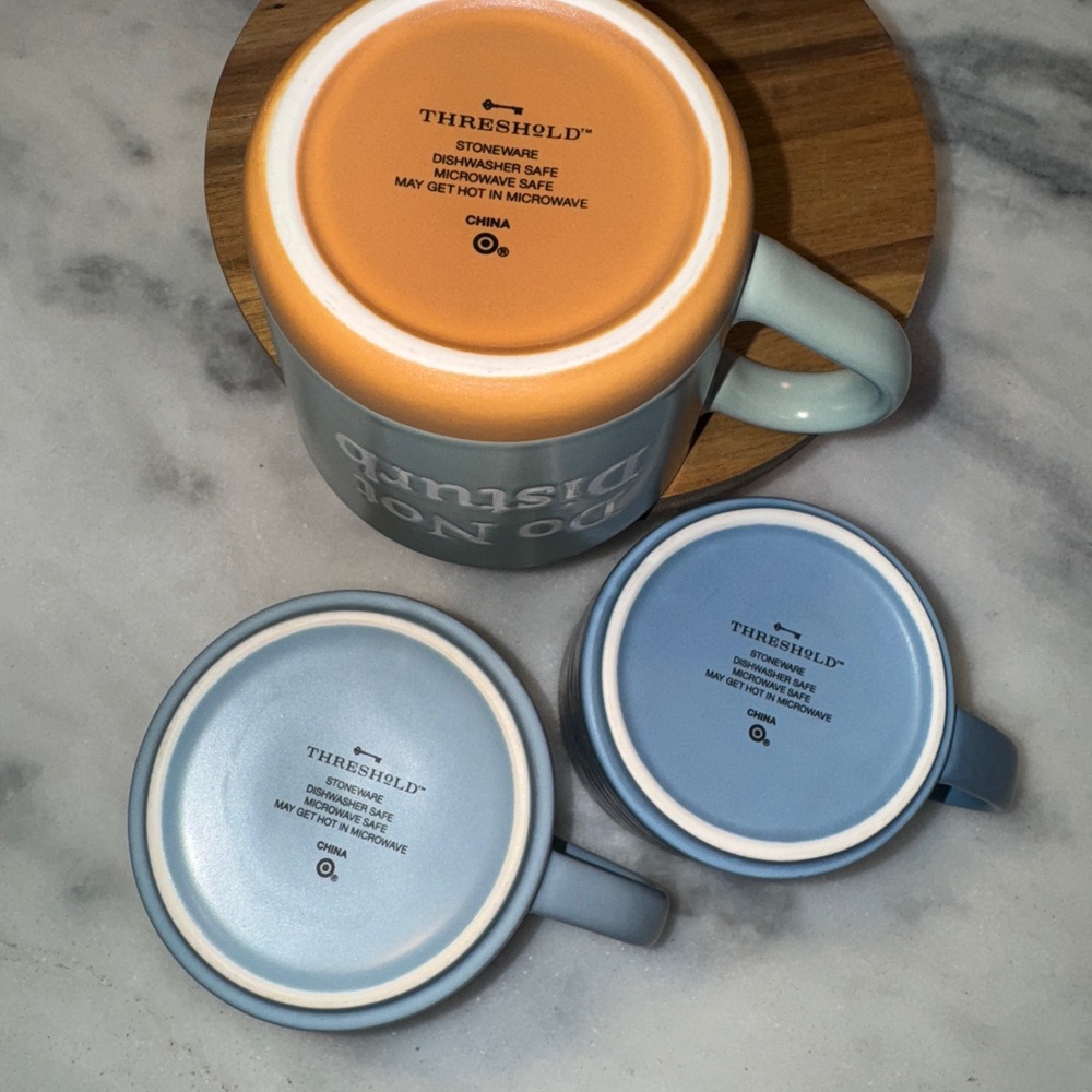 Threshold Set of 3 Ceramic Coffee Tea Mug Set with Inspirational Text - Picture 6 of 6